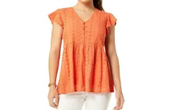Coco &plus; Carmen Zendaya Peplum Top In Orange