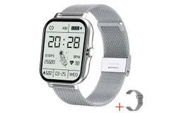 Y14 Smart Watch 1&period;83 Inch Sports Bracelet Bluetooth Call Heart Rate Touch Screen Smart Bracelet（Silver）