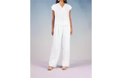 Current Air Flutter Sleeve Top In White