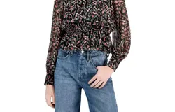 Lucy Paris Renee Tie Top In Black Pink