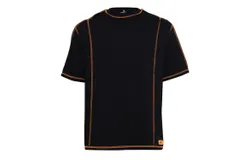 Black Tshirt - Orange line