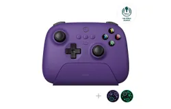 8Bitdo Ultimate 2&period;4g Wireless Controller with Charging Dock&comma; Hall Effect Joystick Update&comma; Pro Gamepad with Back Button & Turbo for PC&comma; Android&comma; Steam Deck & Apple &lpar;Purple&rpar;