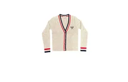 J&period; Society Women&apos;s Varsity Tennis Cardigan In Heather Grey