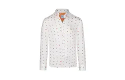 Dario Beltran Men&apos;s Long Sleeve Motif Shirt In Safari&sol;white