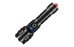 Strong light flashlight Type-C rechargeable smart display with output safety hammer LED flashlight --- safety hammer P70 flashlight &lpar;battery not included&rpar; &plus; USB cable