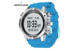 Aqua Professional Diving Computer Watch for Men Scuba Diving NDL 50M Dive Watch with Compass Altimeter Barometer Pedometer 100M Waterproof-white blue