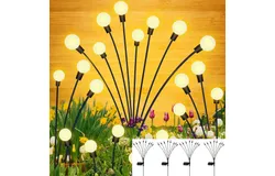 Solar Garden Lights&comma; 2 Pack Solar Lights for Outside&comma; Solar Lights Outdoor Waterproof&comma; Solar Swaying Lights in Wind&comma; Firefly Lights for Garden&comma; Landscape&comma; Pathway&comma; Yard&comma; Patio&comma; Outdoor Decorations