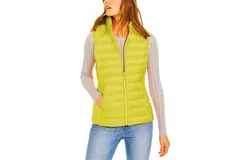 New Michael Michael Kors Women&apos;s Limeade Bright Yellow Down Puffer Vest Outerwear