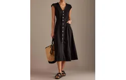Paige Aida Midi Dress In Vintage Black