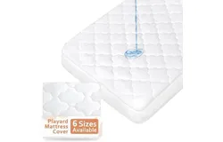Pack and Play Mattress Pad &lpar;6 Sizes&rpar;&comma; Compatible with Baby Trend Lil Snooze Deluxe 2 Nursery Center&comma; Pack and Play Mattress Sheets Cover Soft Quilted&comma; Pack and Play Mattress Pad Protector