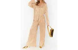 Show Me Your Mumu Christmas Dinner Satin Pant In Beige