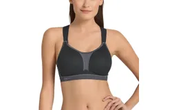 Anita Dynamix Star Racerback Maximum Support Sports Bra In Black&sol;anthracite
