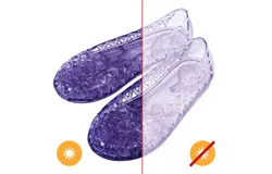 Heart Sole Girl Jellies Shoes - 12 Purple by DelSol for Kids - 1 Pair Shoes