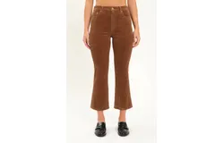 Daze Shy Girl High Rise Crop Flare In Teddy