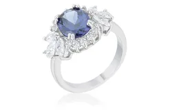 Krizia 4&period;2ct Tanzanite CZ Classic Ring