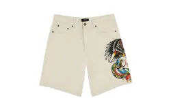 Ed Hardy Men&apos;s Battle Skull Skater Short In Khaki
