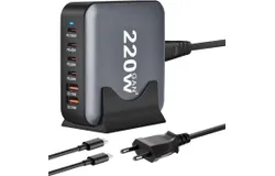 Spray paint 220W charger 2A&plus;4C &lbrack;black&rsqb; with packaging