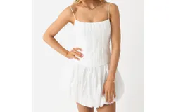Acler Folkestone Mini Dress In Ivory