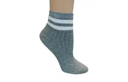 Women&apos;s Bamboo Quarter Hi Performance Socks Striped Ankle and Sporty