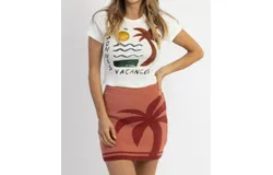 Miss Sparkling Sunsational Palm Mini Skirt In Pink