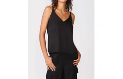 Stateside Viscose Satin Cami Top In Black