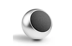 Plug-in card Bluetooth speaker portable small steel cannon metal heavy subwoofer outdoor mini Bluetooth speaker-silver