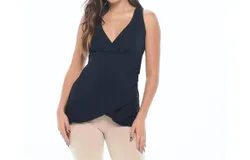 Undersummers Lux Cotton V Neck Tank In Black