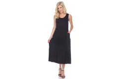 Women&apos;s Scoop Neck Tiered Midi Dress