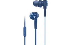 Sony MDRXB55AP Wired Extra Bass Earbud Headphones&sol;Headset with Mic for Phone Call&comma; Blue