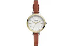 Reloj Fossil Mujer &vert; Coleccion Classic &vert; Modelo BQ3396 &vert; Caja Redonda &vert; Ø 32mm Acero inoxidable &vert; Cierre Hebilla &vert; Movimiento Cuarzo &vert; Dial Blanco &vert; Cristal Mineral &vert; Correa Cuero Marrón &vert; 30m &sol; 3 ATM &vert; Línea Clásico