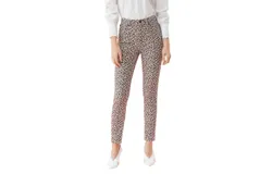 Rebecca Taylor Ocelot Ines Leopard Print Skinny Jeans In Beige