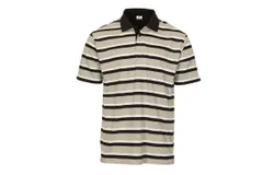 Gioberti Mens Regular Fit Stripe Short Sleeve Polo w&sol; Pocket
