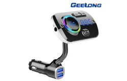 Car Bluetooth receiver Car audio receiver TF card listening to music digital display connected to two mobile phones