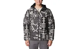 Columbia Powder Lite Hoodie Jacket In 008 - Black Passages Print