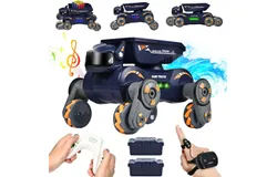 Robot Dog Toys for Boys Girls&comma;  Rechargeable RC Car Stunt Kids Toys with Light Music Gesture Sensing RC Trucks Robot Toys for 8-12 Boys Girls Birthday Gift Orange