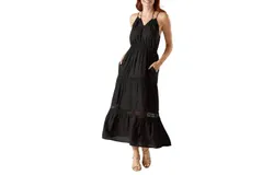 Tommy Bahama Sunlace Halter Maxi Dress In Black