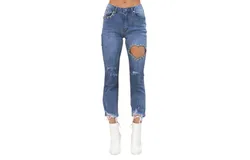 Blue B Dacia Embellished Heart Cut Out Denim Ankle Jeans In Medium Wash