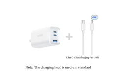 Anker multi-port TypeC fast charging PD charging plug Apple 15 notebook set white with 1&period;5m C-C cable