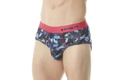 Papi Catalyst Camo Brief In Blue&sol;persian Red