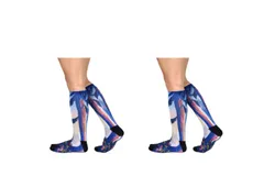 Morning Hike Pattern CoolMax Socks&comma; Colorful Crew Socks Nature Collection for Men & Women
