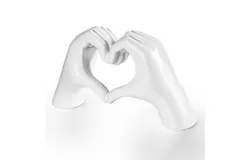 Gesture Statue Decoration Home Decor Bedroom Bookshelf Coffee Table Hand Decor Sculpture Love Finger Aesthetic Accents Decorations Thanksgiving Valentine Day Gifts &lpar;White&rpar;