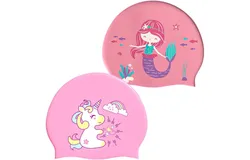 Swimming Cap,Waterproof Bathing Cap for Kids Aged 3-8 Cartoon Pattern