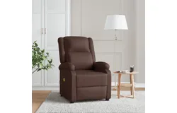 Massage Chair Brown Faux Leather