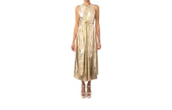 Jules Kae Lennie Midi Dress In Champagne