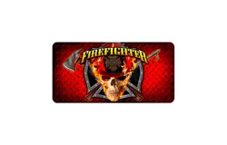 Fire Dept Skull License Plate