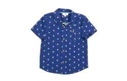 Egg By Susan Lazar Boys Adrian Cotton Shirt In Blue Floral