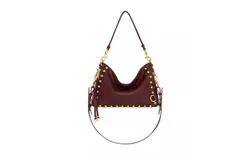 Rebecca Minkoff Mab Small Leather Crossbody With Studs In Port