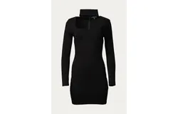 Fore Cutout Crepe Mini Dress In Black