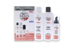 System 4 Kit by Nioxin for Unisex - 3 Pc 10&period;1oz Color Safe Cleanser Shampoo&comma; 10&period;1 oz Color Safe Scalp Therapy Conditioner&comma; 1Liter Color Safe Scalp and Hair Treatment
