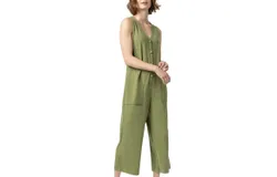 Lilla P Sleeveless Jumpsuit In Dill